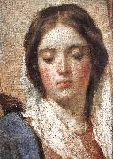 VELAZQUEZ, Diego Rodriguez de Silva y Detail of  Virgin Mary wearing the coronet oil